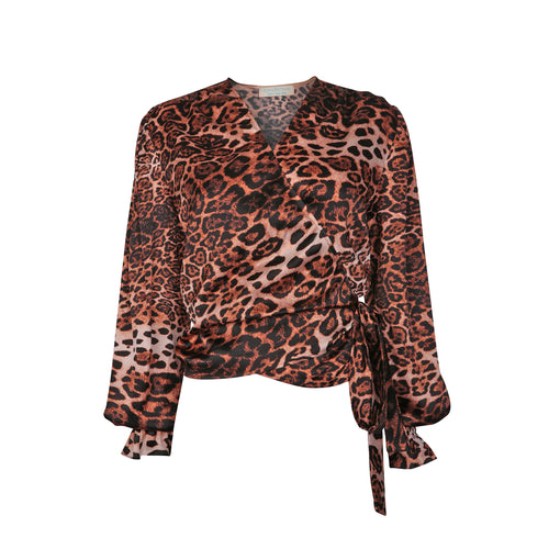 CAMELIA SILK TOP IN LEOPARD