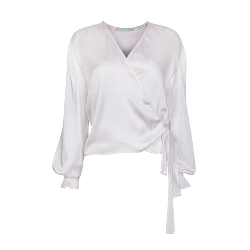 CAMELIA SILK TOP IN WHITE