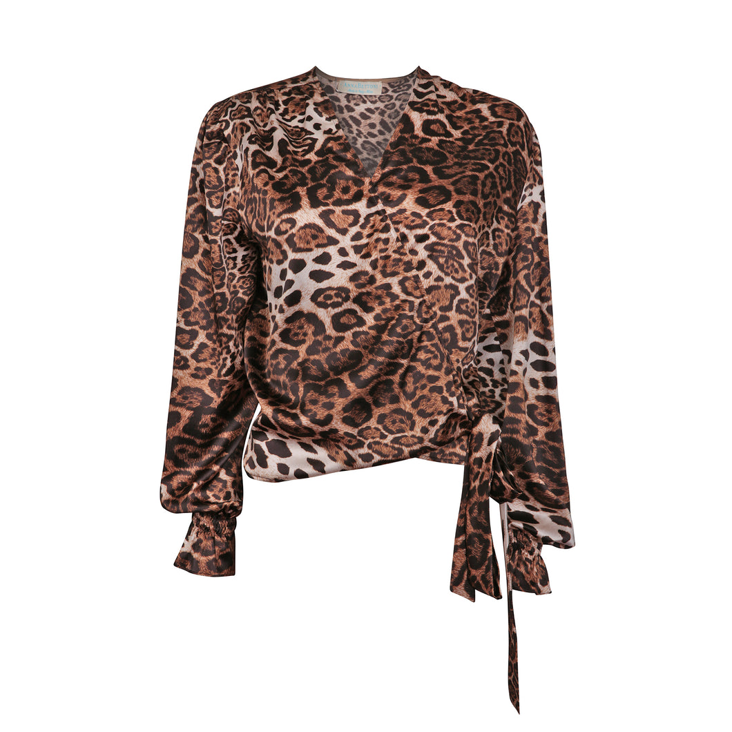 CAMELIA SILK TOP IN LEOPARD 2