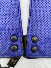 Load image into Gallery viewer, Real Leather Blue Avion Gloves with Cashmere Lining