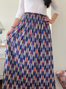 STELLA MAXI SKIRT IN GEOMETRIC