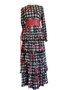 ELISA LONG DRESS WITH FRILLS