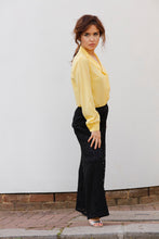 Load image into Gallery viewer, OLIVIA SILK CREPE BLOUSE IN YELLOW