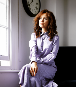 MIDI CHEMISIER DRESS IN SILK -LAVANDER