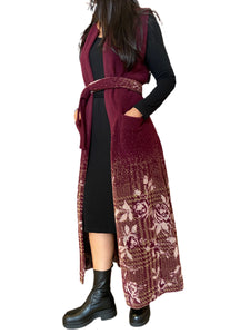 Evita Gilet in Burgundy