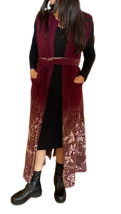 Evita Gilet in Burgundy