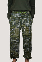 Load image into Gallery viewer, LICIA TROUSERS IN GREEN WOOL WITH NATURAL PEARLS