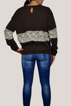 Load image into Gallery viewer, SWEATSHIRT IN BROWN WITH LACE