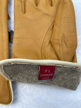 Load image into Gallery viewer, Real Leather Camel Gloves with Cashmere Lining