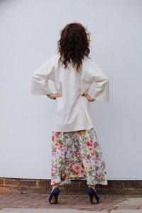 LUISA SHORT COVER UP IN COTTON CANVAS