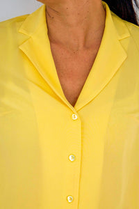 OLIVIA SILK CREPE BLOUSE IN YELLOW