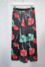 Load image into Gallery viewer, ALINA SILK SATIN WIDE-LEG PANTS- BLACK
