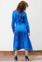 Load image into Gallery viewer, MIDI CHEMISIER DRESS IN SILK -BLUE ROYAL