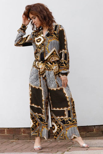 LINDA SILK SATIN WIDE-LEG PANTS