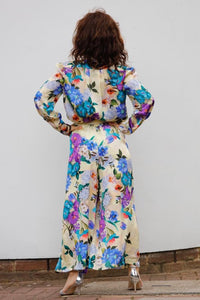 FIORE SILK SATIN WIDE-LEG PANTS
