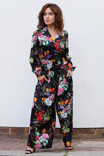 GUIA SILK SATIN WIDE-LEG PANTS