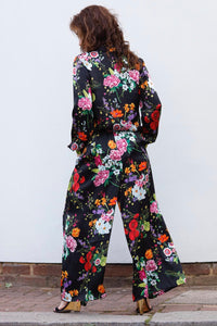GUIA SILK SATIN WIDE-LEG PANTS