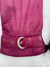 Load image into Gallery viewer, Real Leather Raspberry Gloves with Cashmere Lining